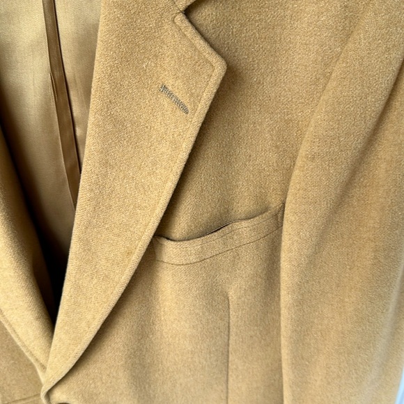Men’s 100% Camel Hair Vintage Sport Coat Blazer Jacket 42” Chest Made in USA - Picture 5 of 12